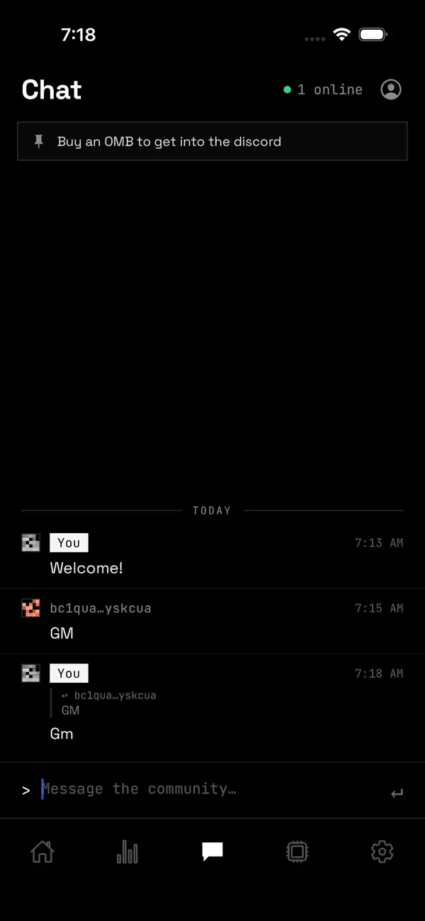 ParaApp pool and community screen